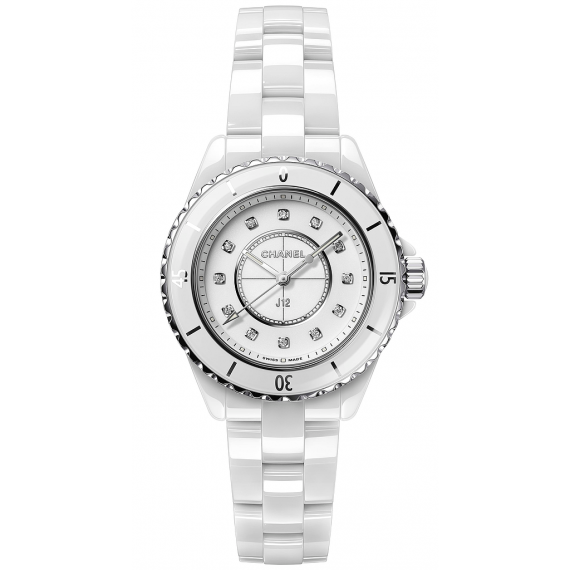 Chanel J12 Diamond White Dial Ladies Watch H5705 3599594131148