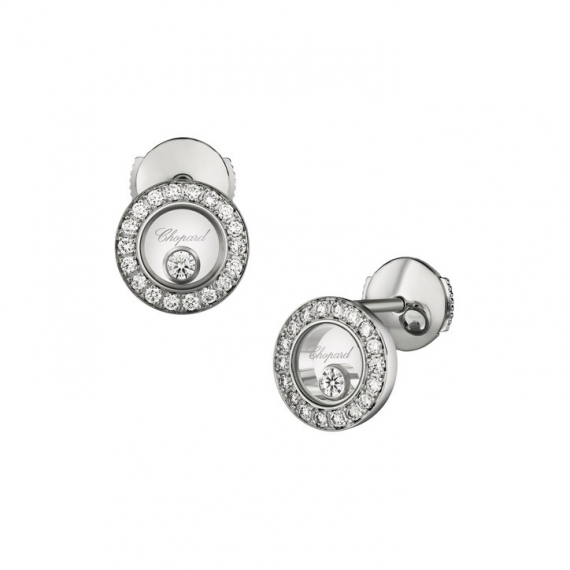 Chopard Happy Diamonds Icons 18K White Gold Joaillerie Earrings | Neiman  Marcus