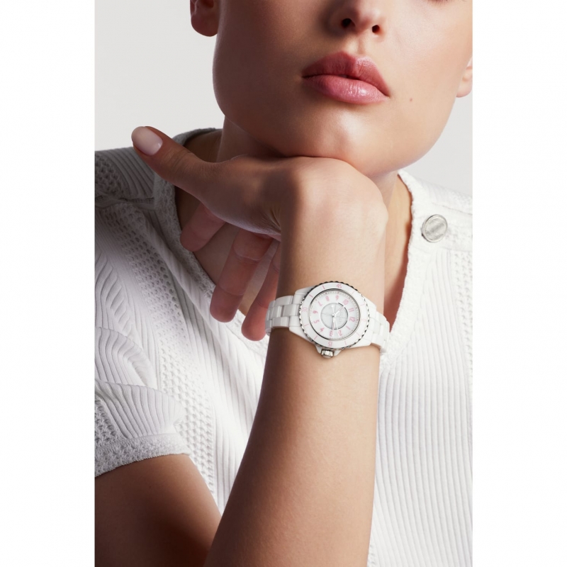 Chanel J12 White Dial Ceramic Women's Watch H5699
